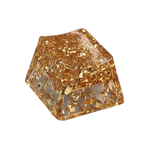 MLWSKERTY Keycap OEM Keycap Keyboard Resin Keycaps mit Hintergrundbeleuchtung aus Goldfolie verbessert die Ästhetik und Nachhaltigkeit von MLWSKERTY