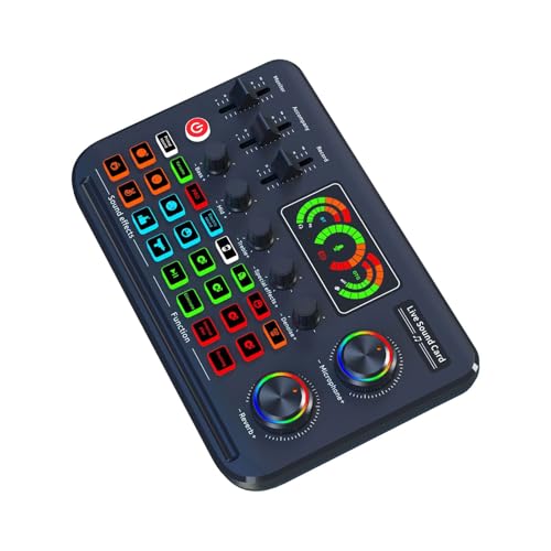MLWSKERTY Live-Soundkarte F999 mit Geräuscheinstellung, reduziert die Veränderung der Berufung bei Live-Spielen von MLWSKERTY