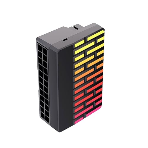 MLWSKERTY MATX Power Adapter 24-polig 90 Grad für ARGB-Beleuchtungsanschluss für Motherboards, Büro von MLWSKERTY
