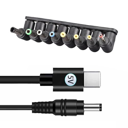 MLWSKERTY Multi Tip USB C auf DC5521 5,5 x 2,1 mm Stromkabel 3 3 Fuß für Kameras Hörgeräte Stromversorgung MLWSKERTY Multi Tip USB C auf DC5521 5,5 x 2,1 mm Stromkabel 3 3 Fuß für Kameras Hörgeräte Stromversorgung von MLWSKERTY