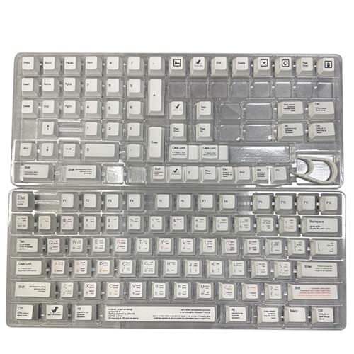 MLWSKERTY Programmierer Tastenkappe Mechanische Tastaturen Tastenkappen 129 Stück DyeSub Tastenabdeckung Schalter von MLWSKERTY