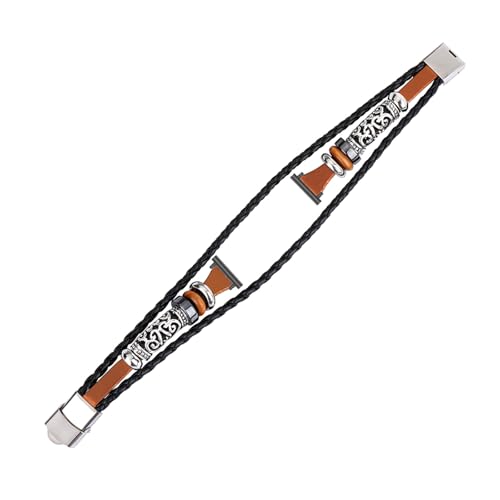 MLWSKERTY Traditionelles Chinesisches Perlenarmband Für Smartwatch Wearable PU Leder Und Metall Uhrengurtgurt Für Den Täglichen Gebrauch MLWSKERTY Traditionelles Chinesisches Perlenarmband Für Smartwatch Wearable PU Leder Und Metall Uhrengurtgurt Für Den Täglichen Gebrauch von MLWSKERTY