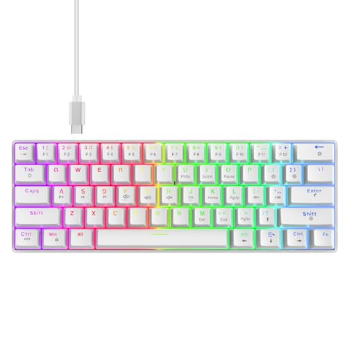 MLWSKERTY V900 61 Taste Kleine Tastatur Für Spieler Und Schreibkräfte Mit Anpassbarer Farbbeleuchtung Zwei Farben Schlüsselkaps von MLWSKERTY