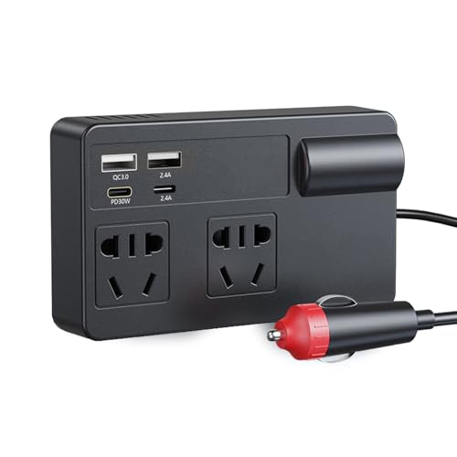 Power Wechselrichterauto Stecker Adapterauslass Für Roadtrip Spannungskonverter Mit PD30W Typ C USB A Port Vehicle Wesentliche Power Wechselrichterauto Stecker Adapterauslass Für Roadtrip Spannungskonverter Mit PD30W Typ C USB A Port Vehicle Wesentliche von MLWSKERTY