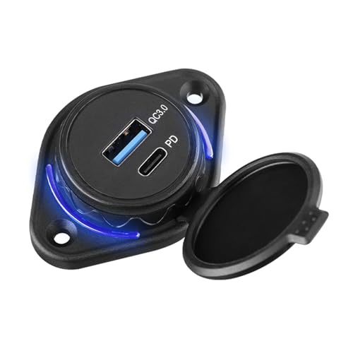QC3.0 PD18W Auto-Ladegerät, Pobite, Schnellladegerät, USB Typ C, Netzteil, Panel, Ausgang, für Camper QC3.0 PD18W Auto-Ladegerät, Pobite, Schnellladegerät, USB Typ C, Netzteil, Panel, Ausgang, für Camper von MLWSKERTY
