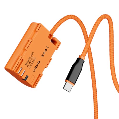 USB C Eingang 9 V3 A Ausgang 8,4 V 3 A LPE6 falscher Akku für 60D 70D 80D 90D 5DIV Kamera Video ESTANCE von MLWSKERTY