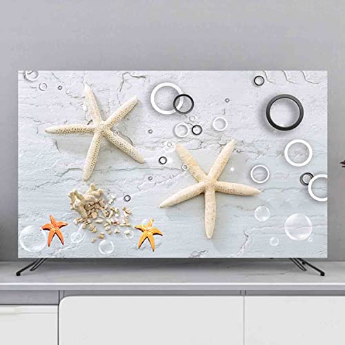 TV Cover Dust Cover, TV Dust Cloth Cover Abstract Landscape Printed Design, for LED, LCD, OLED Smart TV, 32-85 Inch (STYLE-C, 32-80X50CM) von MLX