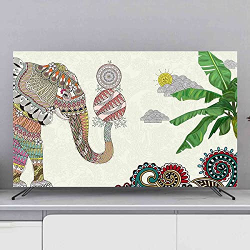TV Cover Dust Cover, TV Dust Cloth Cover Abstract Landscape Printed Design, for LED, LCD, OLED Smart TV, 32-85 Inch (STYLE-D, 32-80X50CM) von MLX