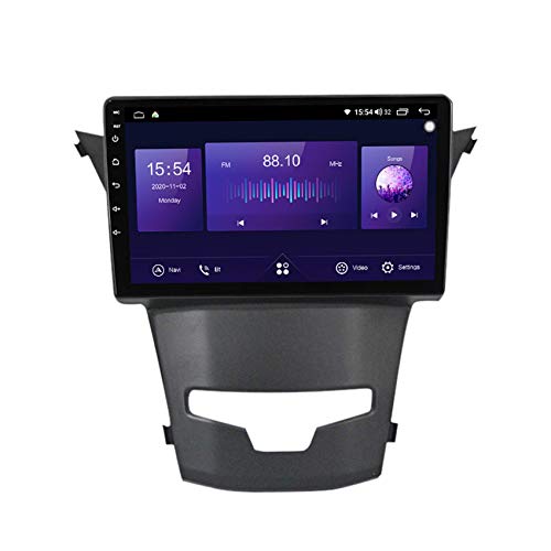 MLXABH Autoradio für SsangYong Actyon 2014, GPS-Navigation, Mediaplayer mit Bluetooth, WiFi, SWC DSP, Rückfahrkamera (kostenlos) von MLXABH