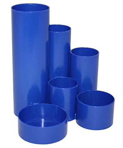 MM Metzger Mendle 68500239 Schreibtischboy,Köcherkombination mit 6 Unterteilungen, 120 x 135 x 150 mm, blau von MM Metzger Mendle