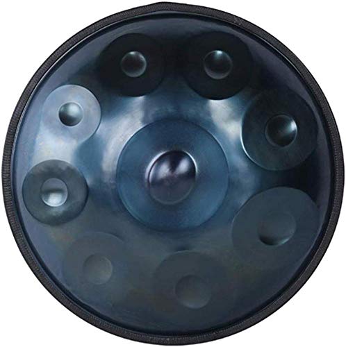 MMAN Handtrommel Handgemachtes Heilendes Musikinstrument-Geschenk,Handpan Drum Sound Performance Mit Drum Bag -10 Tone,Bleu~9tones von MMAN