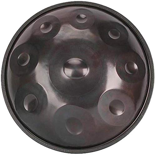 MMAN Handtrommel Handgemachtes Heilendes Musikinstrument-Geschenk,Handpan Drum Sound Performance Mit Drum Bag -10 Tone,Noir~9tones von MMAN