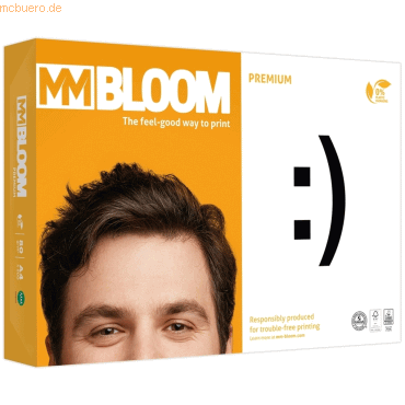 5 x MMBLOOM Kopierpapier Premium A3 80g/qm VE=500 Blatt weiß von MMBLOOM