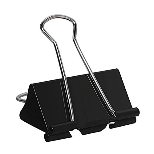 Extra große Binder-Clips, 5,1 cm, Jumbo-Binder-Clips, 24 Stück, große Metall-Papierklemmen, schwarz (5,1 cm) von MMBOX