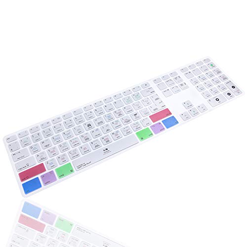 MMDW Logic Pro X Tastenkombination aus Silikon für Apple iMac G6 MB110LL/B MB110LL/A A1243 Tastatur mit Ziffernblock (US und EU Version) von MMDW