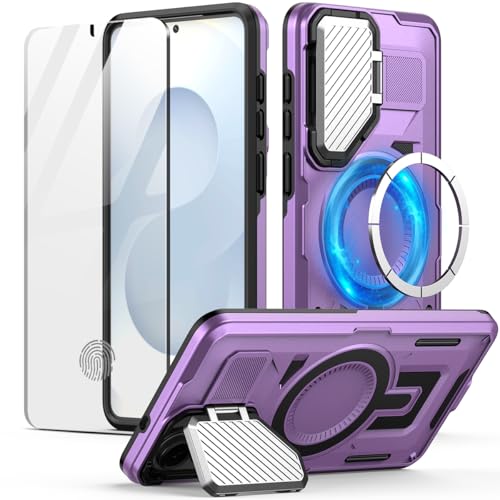 MMHUO Schutzhülle für Samsung S25 Edge, mit verstellbarem Kameraschutz und Displayschutzfolie, kompatibel mit MagSafe, militärischer Schutz, stoßfeste Handyhülle für Samsung Galaxy S25 Edge, Violett MMHUO Schutzhülle für Samsung S25 Edge, mit verstellbarem Kameraschutz und Displayschutzfolie, kompatibel mit MagSafe, militärischer Schutz, stoßfeste Handyhülle für Samsung Galaxy S25 Edge, Violett von MMHUO
