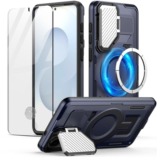 MMHUO Schutzhülle für Samsung S25 Edge, mit verstellbarem Kameraschutz und Displayschutzfolie, kompatibel mit MagSafe, militärischer Schutz, stoßfeste Handyhülle für Samsung Galaxy S25 Edge, Blau MMHUO Schutzhülle für Samsung S25 Edge, mit verstellbarem Kameraschutz und Displayschutzfolie, kompatibel mit MagSafe, militärischer Schutz, stoßfeste Handyhülle für Samsung Galaxy S25 Edge, Blau von MMHUO