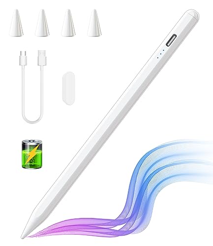 Stylus Pen für iPad, Stylus Pencil für (2018-2022) Apple iPad Pro 2021 11/12.9 Zoll, iPad 6/7/8th Generation, iPad Air 4./3., für iPad Zubehör Medium Magnetischer Eingabestift Stift, weiß von MMK