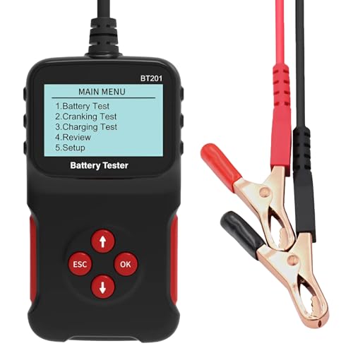 Autobatterie Tester von MMOBIEL – 12V Digitaler Autobatterie Messgerät-Tester - Diagnosegerät – KFZ 100-2000 CCA Ladetest - Batteriezustand, Start- und Ladekontrolle für Auto, LKW, Motorrad usw. von MMOBIEL