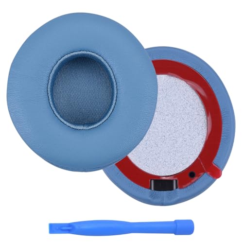MMOBIEL Ersatz Ohrpolster für Beats Solo 4 Wireless Kopfhörer Memory- Schaumstoff und Protein PU Kopfhörer Ohrpolster - Ersatzpolster – Blau von MMOBIEL