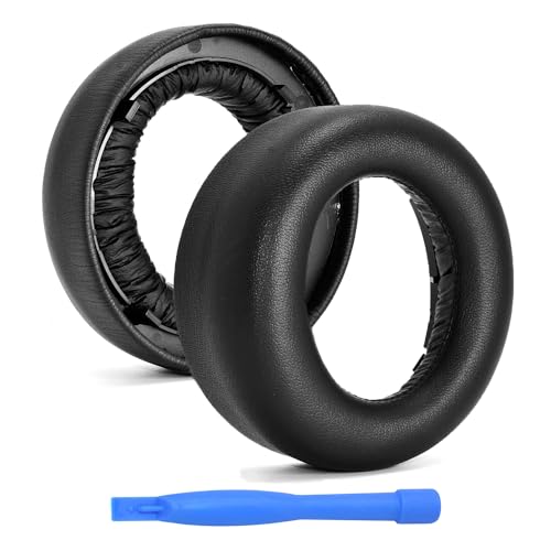 Ersatz Ohrpolster für Sony Playstation 5 3D Pulse Wireless Kopfhörer PS5 von MMOBIEL - Protein PU Kopfhörer Ohrpolster – Ersatzpolster - Schwarz von MMOBIEL