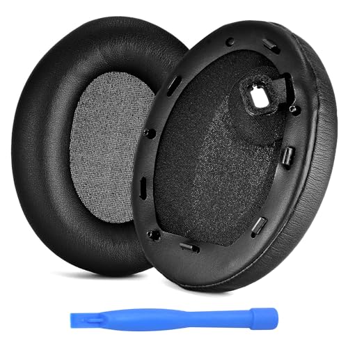 MMOBIEL Ersatz Ohrpolster für Sony WH-1000XM4 Noise Cancelling Kopfhörer Protein PU Kopfhörer Ohrpolster – Kopfhörer Ersatzpolster - Schwarz von MMOBIEL
