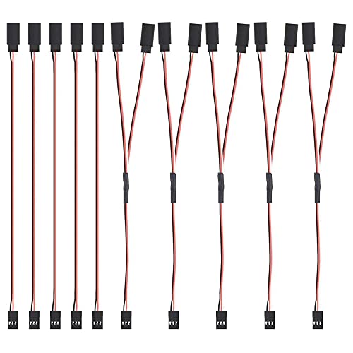 MMOBIEL 10x 5 3-polige RC Servo-Verlängerungskabel / 5 Servo Y Kabel für Servo-Anschlussverlängerung Steuerplatine von RC-Drohnen, Auto, Roboter usw. MMOBIEL 10x 5 3-polige RC Servo-Verlängerungskabel / 5 Servo Y Kabel für Servo-Anschlussverlängerung Steuerplatine von RC-Drohnen, Auto, Roboter usw. von MMOBIEL