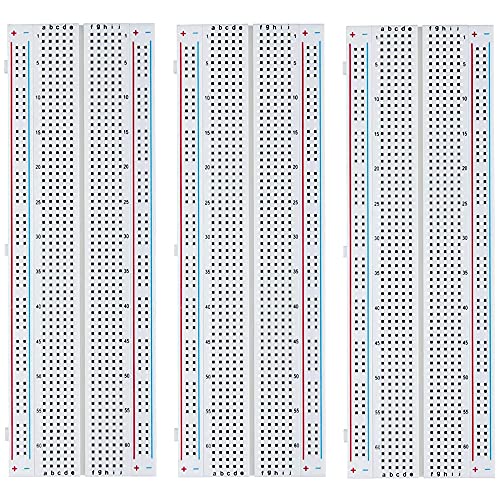 MMOBIEL 3 STK. Lötfreie Leiterplatten-Sets für Prototypfertigung mit 830 Punkten, kompatibel mit den Bastelprojekten Arduino, Raspberry Pi 2 3 4, Proto Shield Verteiler-Klemmleisten MMOBIEL 3 STK. Lötfreie Leiterplatten-Sets für Prototypfertigung mit 830 Punkten, kompatibel mit den Bastelprojekten Arduino, Raspberry Pi 2 3 4, Proto Shield Verteiler-Klemmleisten von MMOBIEL