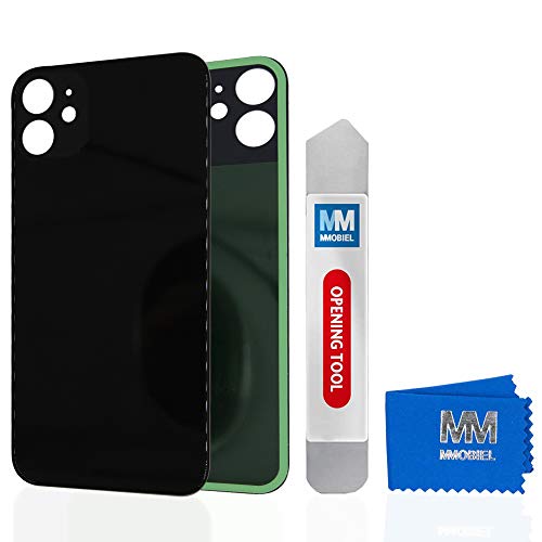 MMOBIEL Back Cover Akkudeckel Rückseite Rück Klappe Kompatibel mit iPhone 11 6.1 inch Schwarz inkl. Metall Hebelwerkzeug und Kleber von MMOBIEL