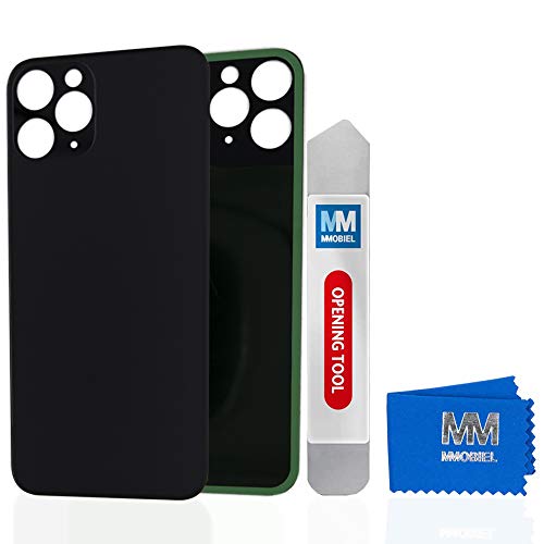 MMOBIEL Back Cover Akkudeckel Rückseite Rück Klappe Kompatibel mit iPhone 11 Pro - 5.8 inch Schwarz inkl. Metall Hebelwerkzeug und Kleber von MMOBIEL