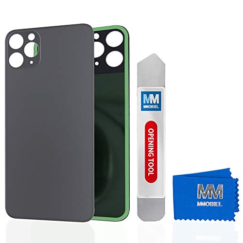 MMOBIEL Back Cover Akkudeckel Rückseite Rück Klappe Kompatibel mit iPhone 11 Pro Max - 6.5 inch Schwarz inkl. Metall Hebelwerkzeug und Kleber von MMOBIEL
