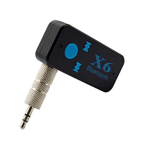 MMOBIEL Bluetooth Adapter Auto - Bluetooth Empfänger für im Auto, Zuhause, Kopfhörer und Lautsprecher - Freisprachanruf und Musik Hören beim Fahren - AUX 3,5mm Anschluss - Schwarz von MMOBIEL