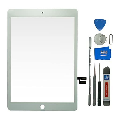 MMOBIEL Digitizer Display Glas Kompatibel mit iPad 9 gen 2021 Touchscreen Ersatzteil - Inkl. vorinstallierter Halterung, doppelseitigem Kleber und Reparaturwerkzeug - Weiß von MMOBIEL