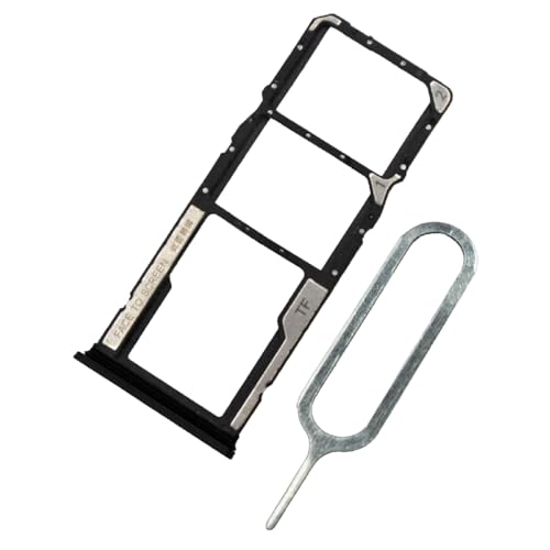 MMOBIEL Dual SIM Kartenhalter Ersatz Kompatibel mit Xiaomi Redmi A1 - Inkl. Gummidichtung und SIM Pin - Schwarz von MMOBIEL