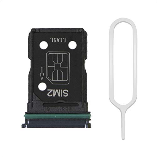MMOBIEL Dual SIM Kartenhalter Kompatibel mit Oppo Reno4 2020 - SIM Card Tray Schlitten - Inkl. Gummidichtung und SIM Pin - Schwarz von MMOBIEL