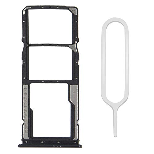 MMOBIEL Dual SIM Kartenhalter Kompatibel mit Xiaomi Redmi 8 2019 - SIM Card Tray Schlitten - Inkl. SIM Pin - Schwarz von MMOBIEL