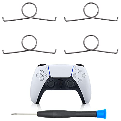 MMOBIEL Federn für L2/R2-Trigger-Tasten für PlayStation 5 (PS5) DualSense Controller CFI-ZCT1W, 4 St., inkl. Kreuzschlitz-Schraubendreher von MMOBIEL