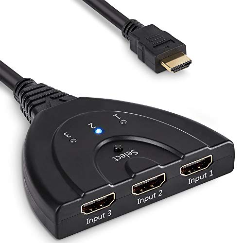 MMOBIEL HDMI Splitter - HDMI Switch 3 in 1 Ausgang kompatibel mit Apple TV, Switch, PS4, X-Box, HDTV, Laptop, PC, Spielkonsole und mehr - Verteiler, Pigtail Kabel - 50cm MMOBIEL HDMI Splitter - HDMI Switch 3 in 1 Ausgang kompatibel mit Apple TV, Switch, PS4, X-Box, HDTV, Laptop, PC, Spielkonsole und mehr - Verteiler, Pigtail Kabel - 50cm von MMOBIEL