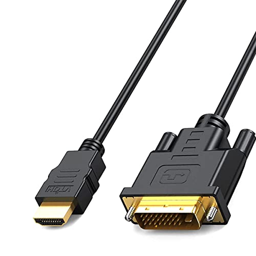 MMOBIEL HDMI zu DVI Kabel Adapter - Bidirektionaler DVI-D Dual Link zu HDMI Kabel Konverter Unterstützt alle hochauflösenden LCD und LED Displays, Monitore und Tv's 1080p High-Speed Gold Stecker - 1m von MMOBIEL