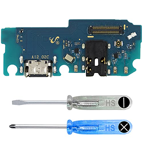 MMOBIEL Ladebuchse Kompatibel mit Samsung Galaxy A12 / M12-6.5 inch - Dock Connector USB C - Audio Jack/Mikrofon/Antenne Ersatz - Inkl. Schraubenzieher von MMOBIEL