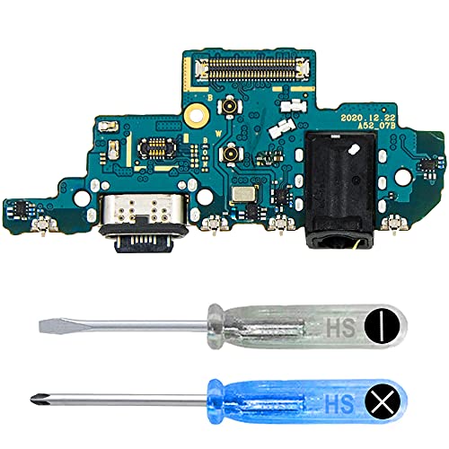 MMOBIEL Ladebuchse Kompatibel mit Samsung Galaxy A52 5G / A52-6.5 inch - 2021 - Dock Connector USB C - Audio Jack/Mikrofon/Antenne Ersatz - Inkl. Schraubenzieher von MMOBIEL