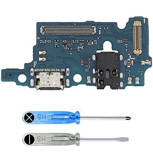 MMOBIEL Ladebuchse Kompatibel mit Samsung Galaxy M51 2020 - Dock Connector USB C - Audio Jack/Mikrofon/Antenne Ersatz - Inkl. Schraubenzieher von MMOBIEL