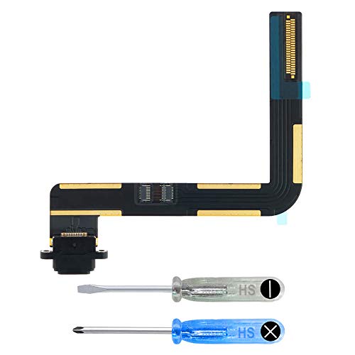 MMOBIEL Ladebuchse Kompatibel mit iPad 7 2019/8 2020 - Dock Connector Flex Kabel - Audio Jack/Mikrofon/Antenne Ersatz - Inkl. Schraubenzieher - Schwarz von MMOBIEL