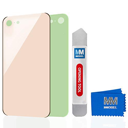 MMOBIEL Rückklappe Back Cover Batterie Gehäuse kompatibel mit iPhone 8 (Gold) 4.7 inch Ersatzteil inkl. vormontierten doppelseitigen Klebe-Sticker von MMOBIEL