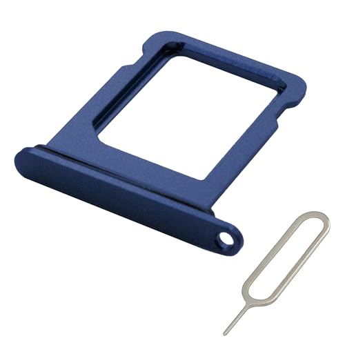 MMOBIEL SIM-Kartenhalter Kompatibel mit iPhone 12 Mini - SIM-Tray - SIM-Kartensteckplatz - SIM-Kartenhalter Ersatz - Inkl. SIM-Nadel und wasserdichtem Gummiring - Blau von MMOBIEL