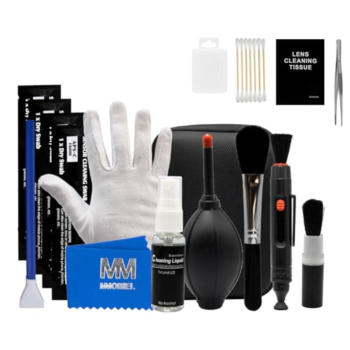 MMOBIEL Sensorreinigung Set - 30 teilig - Objektiv reinigen, Kamera reinigen, Sensor reinigen - DSLR-Kamera-Reinigungsset mit APS-C Reinigungstupfern - Kamera Objektiv Reiniger MMOBIEL Sensorreinigung Set - 30 teilig - Objektiv reinigen, Kamera reinigen, Sensor reinigen - DSLR-Kamera-Reinigungsset mit APS-C Reinigungstupfern - Kamera Objektiv Reiniger von MMOBIEL