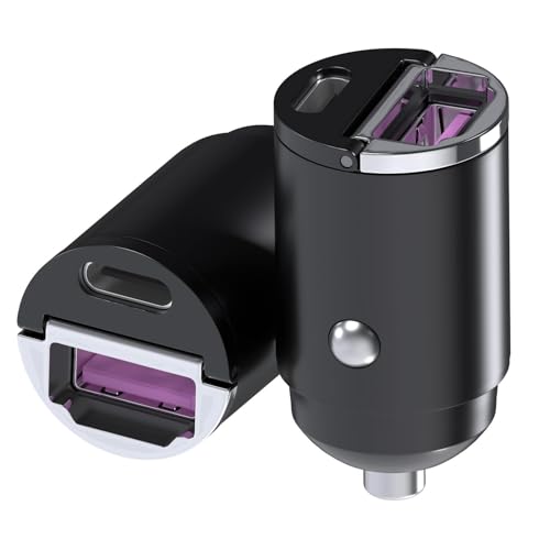 MMOBIEL USB-C Auto Ladegerät [2 Stück] – 45W Zigarettenanzünder USB Adapter Schnelles Laden – Ultrakompaktes Auto Handy USB-C Ladegerät für iPhone 16 15 14 13 Pro Max, Samsung S24 S23 S22 von MMOBIEL