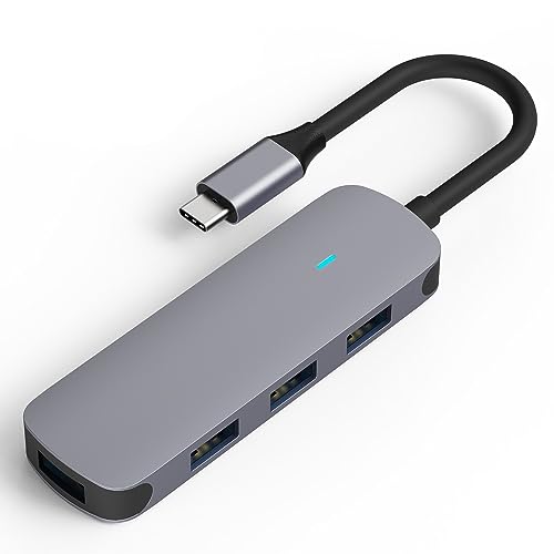MMOBIEL USB-C Hub Splitter - 4-Port mit 4X USB 3.0 Anschlüsse - 5Gbps USB-A Verteiler Mehrfachstecker Kompatibel mit PC, Laptop, MacBook Pro/Air, XPS, Flash Drive, HDD usw - 4 Anschlüsse - Universell von MMOBIEL