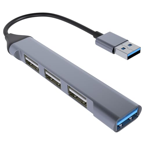 MMOBIEL Ultradünner 4-Port USB 3.0 Data Hub kompatibel mit MacBook Mac Pro/Mini iMac Surface Pro XPS Notebook PC USB Flash Laufwerk Mobile HDD von MMOBIEL