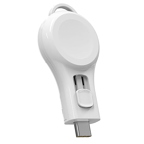 MMOBIEL Wireless Charger Kompatibel mit Apple Watch Ausziehbar - Kompakt USB-C Wireless Charger Kompatibel mit Apple iWatch - Magnetisches Schnellladegerät auch für AirPods von MMOBIEL